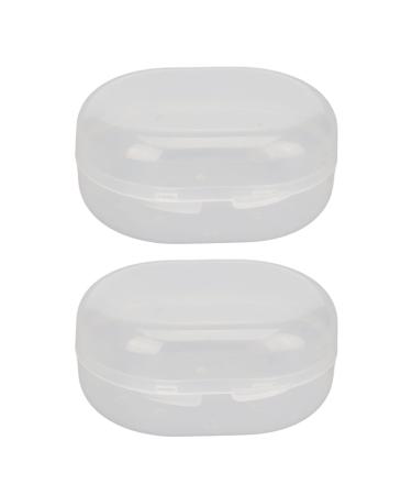 Earplug Storage Box 2pcs Swimming Earplug Storage Box Buckle Closure Breathable Holes Earplugs Carry Case Transparent Travel Box Swimming Earplug Storage Case Ear Plug Carry Box Ear Plug Storage Box