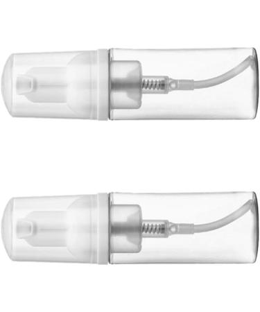 Solustre 2pcs 50ml Empty Refillable Clear Plastic Pump Bottle Mini Foam Dispenser Bottle for Lotion Cream Travel Small Container - Buy Online on SooperMarket.com
