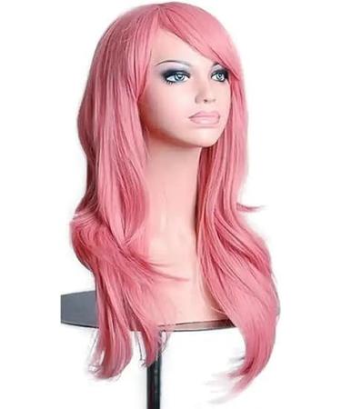 Pink Neon Wig 20 Long Wavy Hair for Costume Party Cosplay Fancy Dress Fancy Dress Wig Fancy Dress Parties Fancy Dress Accessories Stag Do Hen Do By TRIXES Neon Pink