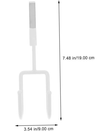 BUGUUYO 4pcs Storage Hooks Closet Hooks for Wall Kitchen Cabinet Coat Hook Door Hook No Punching 19X9X5CM White - Buy Online on SooperMarket.com