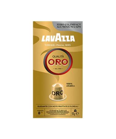 Nespresso Compatible Lavazza Qualita Oro 10 Coffee Capsules (2) Gold 10 Count (Pack of 1) 10.0 count Pack of 1