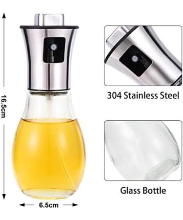 Miiepls Glass Oil Sprayer Bottle Vinegar and Oil Sprayer Vinegar Sprayer Set Oil Sprayer for Hot Air Fryer Oil Sprayer for Cooking Oil for BBQ Cooking Salads Baking Picnic and Grilling 100 ml - Buy Online on SooperMarket.com