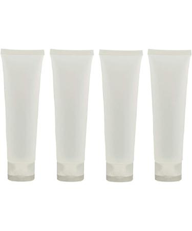 Buy 100ml Transparent Refillable Plastic Cosmetics Bottles - Portable Hinged Lid Travel Containers for Makeup Shampoo & Facial Cleansing - Buy Online on SooperMarket.com