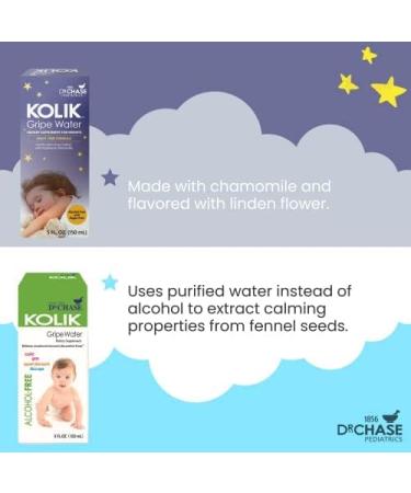 Dr. Chase Kolik Gripe Water Bundle - Alcohol-Free Colic Relief for Babies - 2-Pack Nighttime & All-Day Formula - Soothes Gas, Cramps, Hiccups & Stomach Discomfort - Buy Online on SooperMarket.com