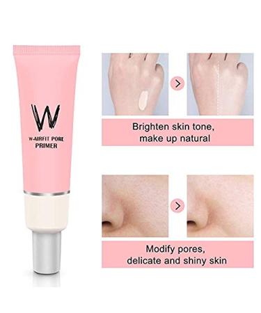 Pore Primer Face Makeup Base - Pink Isolation Cream for Smooth Skin & Acne Marks Coverage | Oil Control Moisturizing Essence Concealer Foundation - 35g - Buy Online on SooperMarket.com