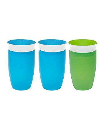 Munchkin Miracle 360 Degree 10 Ounce Spoutless Cup 3 Pack Blue/Blue/Green