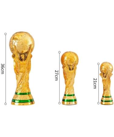iRojalh World Cup Trophy Replica - 8.3''/10.62''/14.17'' Gold Resin Soccer Collectible for Sports Fans - Buy Online on SooperMarket.com