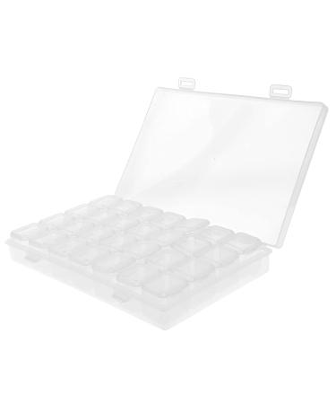 Buy EVSCAN 28-Slot Transparent Plastic Organizer Box - Sustainable Storage for Earrings Neck Chains & Medication - Buy Online on SooperMarket.com