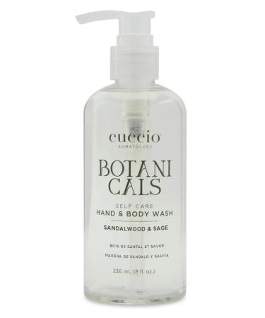 Cuccio Botanicals Hydrating Hand & Body Wash | Sandalwood and Sage | 8 Fluid Ounces