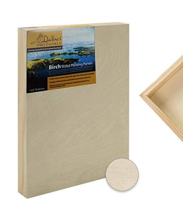 Davinci Pro Birch Wood Painting Panel - 18x24 Wood Panels - 4-Pack of 1-5/8in Deep Fine Grained Professional Wood Panels for Painting  Students  Classrooms  Studios  Acrylics  and More