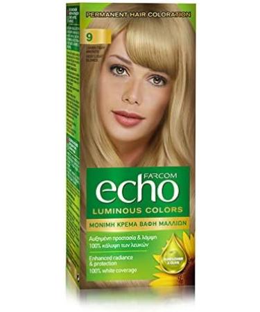 FARCOM Echo hair color with natural olive extract and vitamin C 60ml (9 very light blonde) - Buy Online on SooperMarket.com