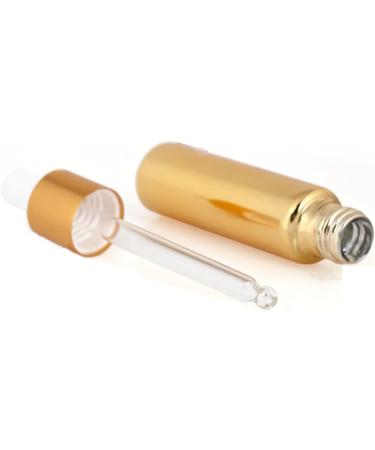 Tianzd 6 Pack Chrome Yellow 10ml Drip Bottles with Glass Pipette & Gold Screw Cap - Ideal for Essential Oils & Perfume Oils - Buy Online on SooperMarket.com