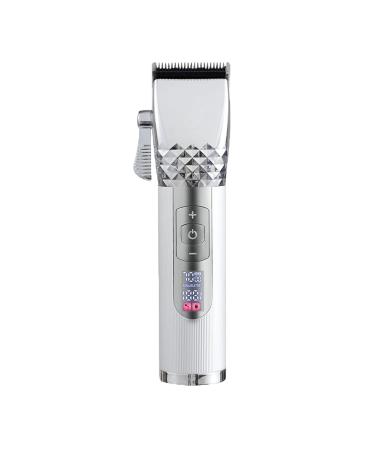 BLASHRD Professional Hair Trimmer Men Rechargeable Hair Trimmer Metal Liquid Crystal Digital Display HairTrimmer Silver