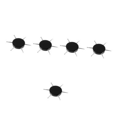 minkissy 5pcs Nail Art Drill Pen Circular Dotting Tool Nail Stone Picker Pen Nail Art Embossing Stylus Nail Art Tip Dotting Pens Ball Stylus Dotting Tools Nail Tools Acrylic Round Crystal 6.9x6.9cmx5pcs Blackx5pcs
