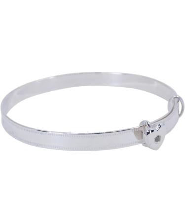Adjustable Sterling Silver Baby Bangle - Heart Design | Sincerelyforyou - Buy Online on SooperMarket.com