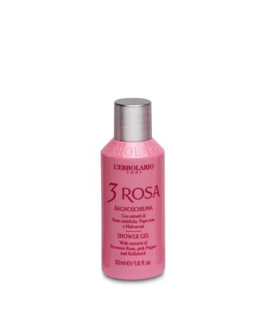 L'Erbolario Bagnoschiuma doccia 3 ROSA minitaglia 50ml donna detergente corpo