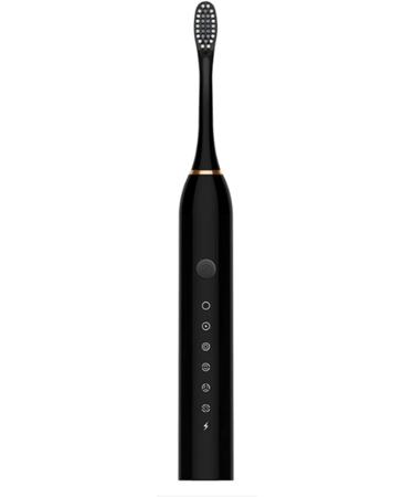 Buy Waterproof Electric Toothbrush for Adults | 6 Speeds & 4 Brush Heads | Black - International Shipping Available - Buy Online on SooperMarket.com