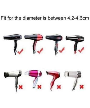 2PCS Black Salon Hair Dryer Nozzle Replacement Set - Fits Outer Diameter 4.5cm and 4.6cm - Professional Hairdressing Styling Tool - Buy Online on SooperMarket.com