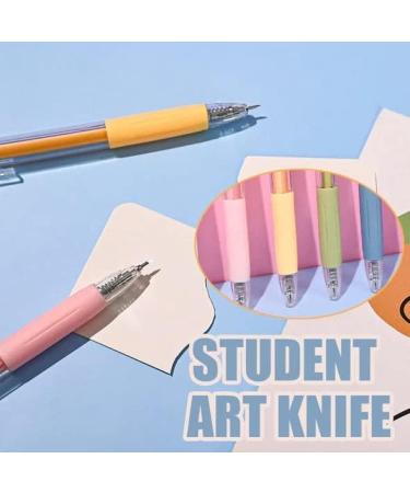 Cartoon Pattern Student Utility Knife Pen  Craft Cutting Tool Paper Pen Cutter Knife Creative Retractable  Cutter Knife Creative Retractable Precision Paper Cutting Carving Tools (12PCS) - Buy Online on SooperMarket.com