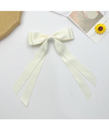 Chic Bow Hair Clips for Women and Girl Set of 2 Big Bowknot Hairpins with Satin Ribbons - French Hair Barrettes in Elegant Colors - Buy Online on SooperMarket.com