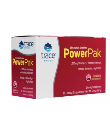 Trace Electrolyte Stamina Power Pak Raspberry - 30 Packets 0.18 Ounce