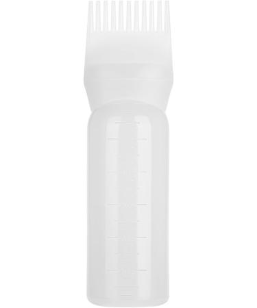 Hair Dyeing Bottle with Graduated Scale for Brush Shampoo Hair Color Oil Comb Applicator Tool Professional Hair Dye Brush Bottle(White) - Buy Online on SooperMarket.com
