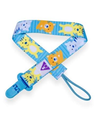 'Pacifier Addict - Adult Cat Pacifier Clip/Lanyard - Playful Kittens