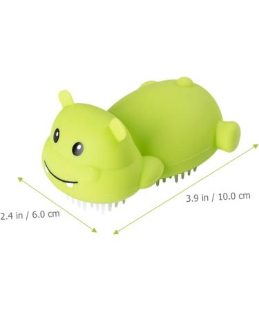 SECFOU Hippo Shaped Head Shower for Exfoliating and Massaging - Green Cap for Baby, Body, and Scalp Care - Buy Online on SooperMarket.com