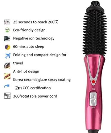 Buy K&K Hair Dryer Brush & Ceramic Curling Iron | Volumizing Hot Air Curling Comb - Global Shipping - Buy Online on SooperMarket.com