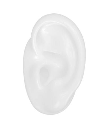 Silicone ear model simulation artificial ear display model for wearing hearing aids window display & exercise for ear impressions (left ear)