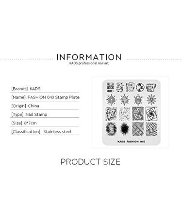 Alexnailart Nail Stamping Printing Plate Template Image Plate Stamper Scraper Sun Line Ink jet Pattern Nail Art Decoration DIY Print Manicure Design FA040 - Buy Online on SooperMarket.com