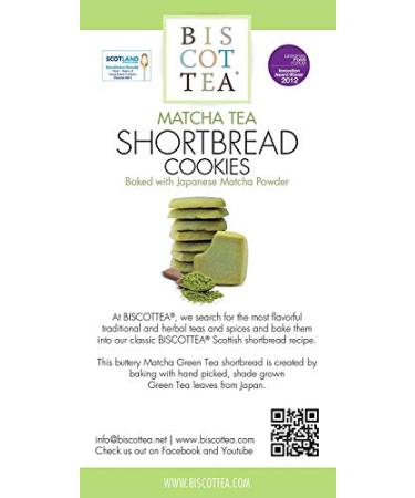 BISCOTTEA Matcha Green Tea Shortbread Cookies - 8 Cookies, 5.6 oz (Pack of 1) - Buy Online on SooperMarket.com