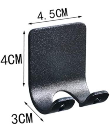 Osaladi 12-Pc Razor-Free Bathroom Hooks | Decorative Wall Hook for Cabinets | Child-Safe Aluminum | Black | Efficient Space-Saving Solution - Buy Online on SooperMarket.com