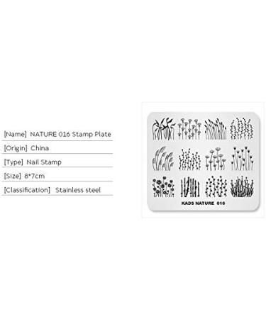 Nature Series Flowers Nail Art Stamping Plate - Alexnailart NA016 - Buy Online on SooperMarket.com