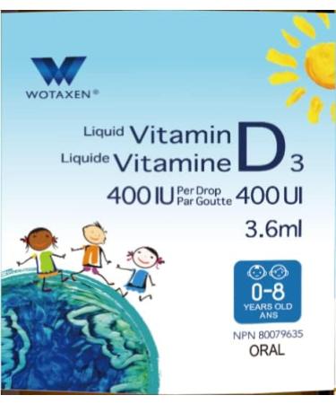 WOTAXEN Liquid Vitamin D3 400IU 3.6ml - Buy Online on SooperMarket.com