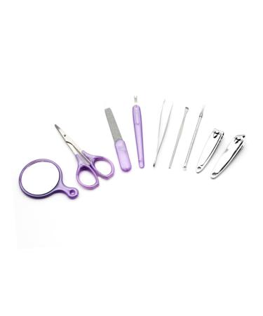FOMIYES Nail Trimmer Nail Painting Kit Nail Manicure Kit Beauty Kit Nail Art Kit 8 in 1 Nail File Nail Clipper Kit Toe 9 in 1 Nail File Nail Clippers Set Major Beauty Tools Purple medium Purple