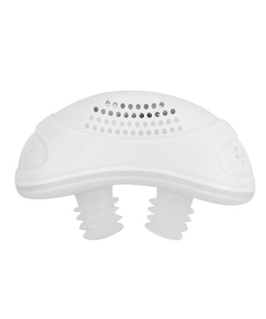 Snoring Device Safe Soft Nasal Plug Professional Breath Aid Lightweight Small Sonre Stopper Intelligent for Home for Sleeping(White)