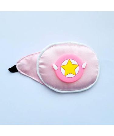 Single Silky Lovely Cartoon Eye Patch Glasses Cover Lazy Training Amblyopia Strabismus Corrected Eye Patches for Children's - (Star Pattern) Left Eye