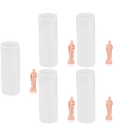 NUOBESTY 5pcs DIY Mold for Candle Votive Candles Scented DIY Supplies Jesus Craft Mold Molds for Candle Making Flower Stickers Jesus Candle Molds Hand Mold White Suite 3D Soap Silica Gel Whitex5pcs 13.5x5cmx5pcs