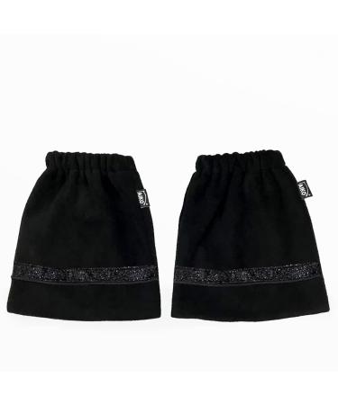 Aiko Stirrup Pads - Shine Bright - Fleece 1 Pair (black)