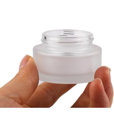 50g 50ml Frosted Glass Cream Jar Cosmetic Container with Inner Liners and Natural Bamboo lids Refillable Straight Sided Glass Cosmetic Jars Travel Toiletries Bottle Sample Jars for Lotion Cream - Buy Online on SooperMarket.com