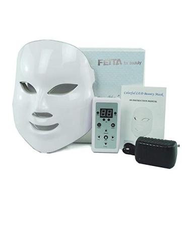 7 Color LED Light Therapy Mask - FEITA Photon Light Skin Rejuvenation Therapy Facial Skin Care Mask - Anti Aging - Reduce Wrinkles - Face Care Treatment