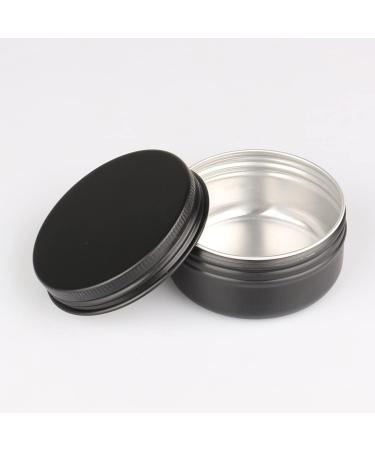 Zeoabsy 10 Pieces 50ml Matte Black Aluminum Empty Jars - Round Doses with Screw Cap for International Shipping - Buy Online on SooperMarket.com