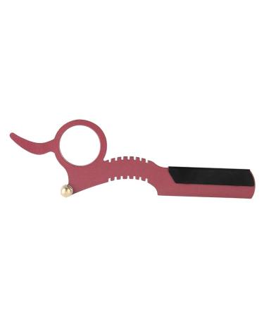 Stainless Steel Manual Straight Razor for Men - Asiermesser Thumb Shape Shaver for Facial Hair Removal (Red) - Buy Online on SooperMarket.com