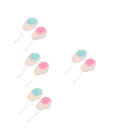 FRCOLOR Pack of 8 Double-Sided Facial Cleansing Brush Face Scrub Scrubber Silicone Facial Cleanser Handle Facial Brush Bathroom Accessories Painted