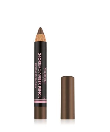 Deborah Milano - 24 hours Brow Fiber Pencil 01 Blonde eyebrow pencil with natural fibers waterproof and durable filled and voluminous 0.3 g