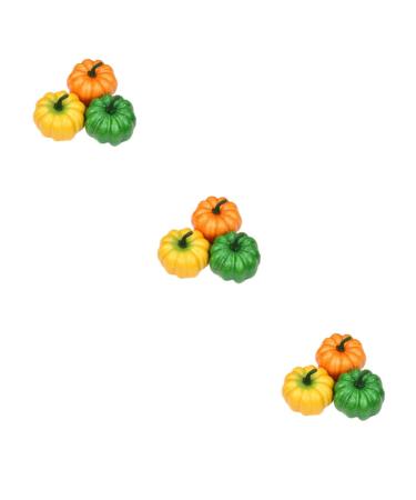 Alipis 9 Pcs Artificial Pumpkins Dollhouse Artificial Mini Pumpkins Small Fake Pumpkins Party Decorations Small Pumpkins for Decorating Cabinet Decor Artificiales Para Vegetable Model