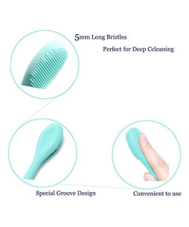 Silicone Face Mask Brush Applicator Set - Facial Makeup Remover Scrubber for Clay, Mud, Charcoal Masks - 2 Pack Red+Green - Buy Online on SooperMarket.com