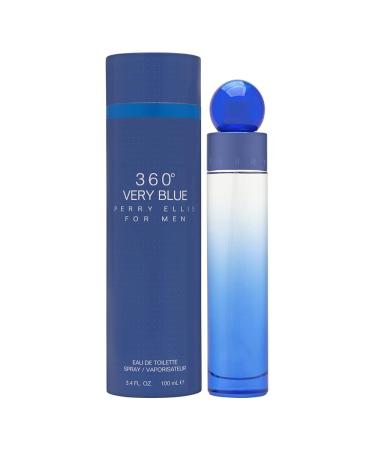 Perry Ellis 360 Very Blue For Men Eau De Toilette Spray 3.4 Ounce
