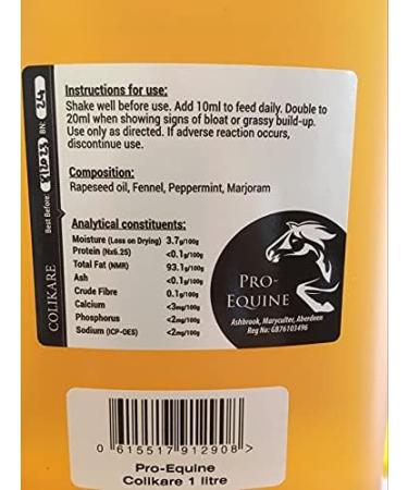 Pro-Equine COLIKARE 1LTR FAST WORKING FOR HAPPY TUMMIES - Buy Online on SooperMarket.com